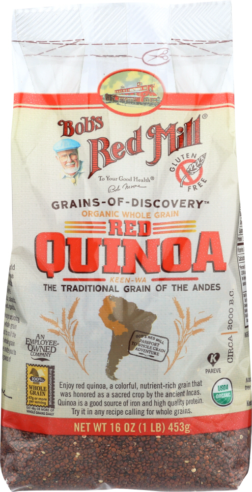 BOBS RED MILL: Organic Red Quinoa Grain, 16 oz - 0039978009449