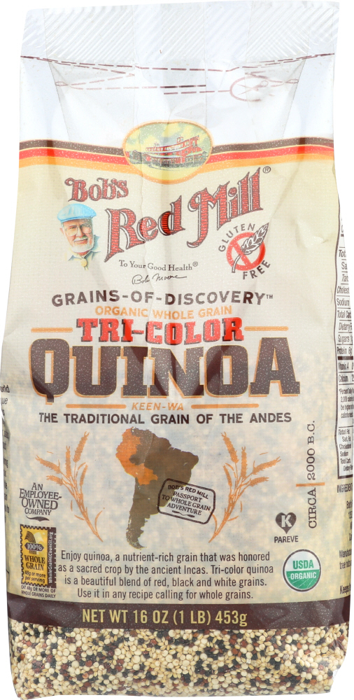 BOB’S RED MILL: Organic Whole Grain Tri-Color Quinoa, 16 oz - 0039978009463