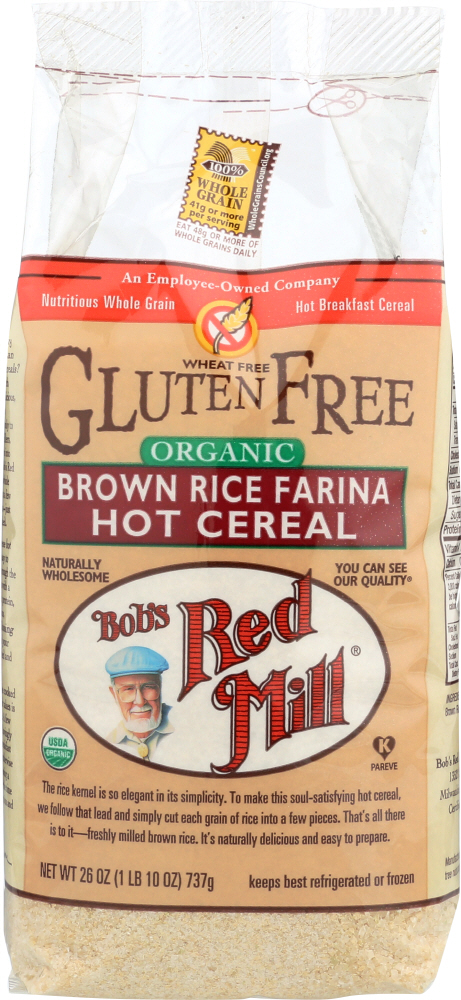 BOBS RED MILL: Organic Brown Rice Farina Cereal, 26 oz - 0039978009739
