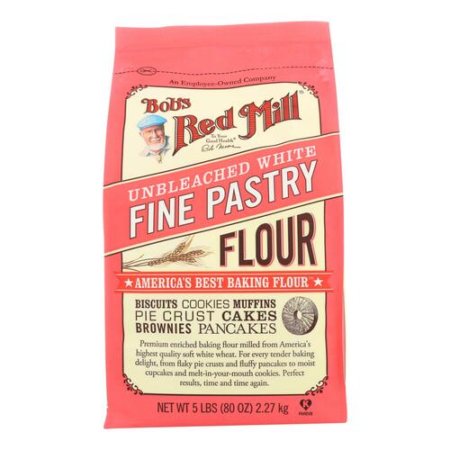 BOB’S RED MILL: Unbleached White Fine Pastry Flour, 5 lb - 0039978012982