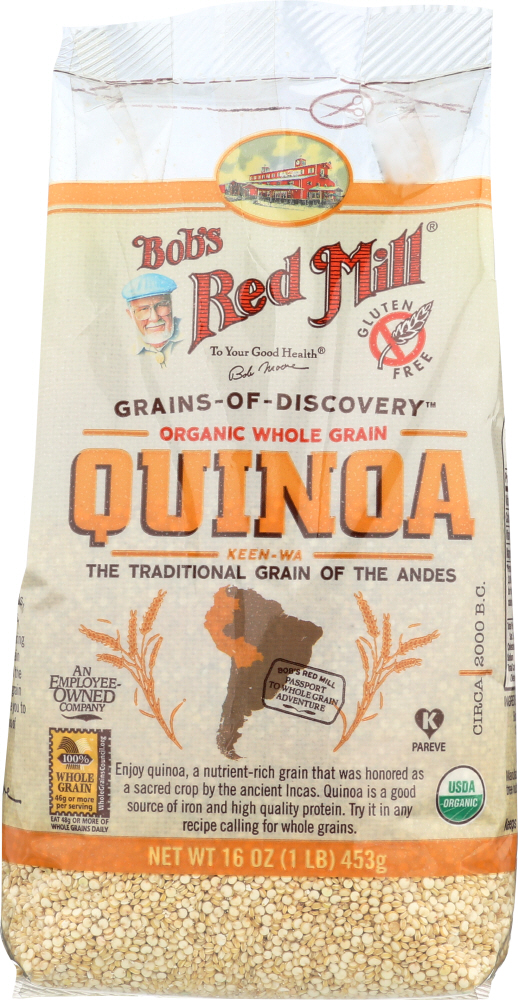 BOBS RED MILL: Organic Quinoa Grain, 16 oz - 0039978013231
