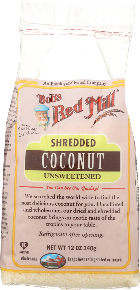BOB’S RED MILL: Shredded Coconut Unsweetened, 12 oz - 0039978015785