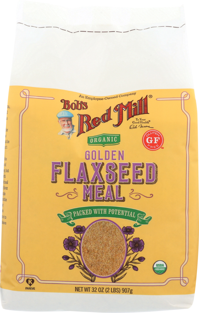 BOB’S RED MILL: Organic Whole Ground Golden Flaxseed Meal, 32 oz - 0039978019400