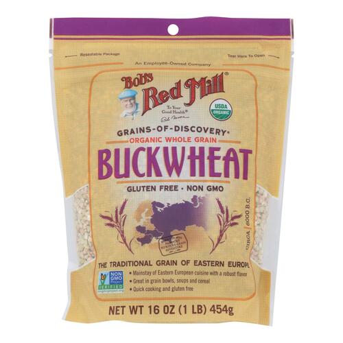 BOB’S RED MILL: Organic Whole Grain Buckwheat Groats, 16 oz - 0039978025807