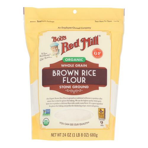 Bob's Red Mill - Flour Rice Brown - Case Of 4 - 24 Oz - two