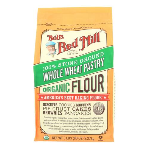 Bob's Red Mill - Organic Whole Wheat Pastry Flour - 5 Lb - Case Of 4 - 039978029935