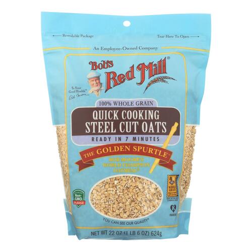 Bob's Red Mill - Quick Cooking Steel Cut Oats - Case Of 4-22 Oz - 039978031907