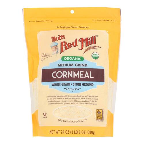 BOB’S RED MILL: Organic Medium Grind Cornmeal, 24 oz - 0039978039187
