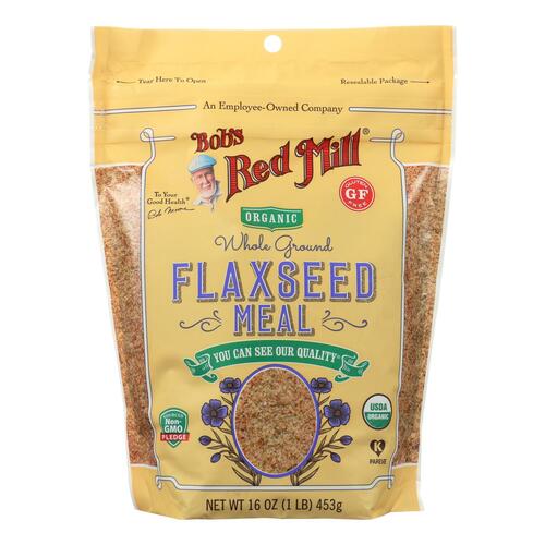 Bob's Red Mill - Organic Flaxseed Meal - Brown - Case Of 4 - 16 Oz - 039978039378