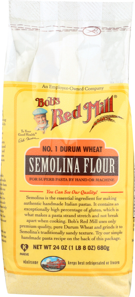 BOB’S RED MILL: Semolina Pasta Flour, 24 oz - 0039978043184
