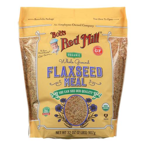 Bob's Red Mill - Organic Flaxseed Meal - Brown - Case Of 4 - 32 Oz - 039978049377