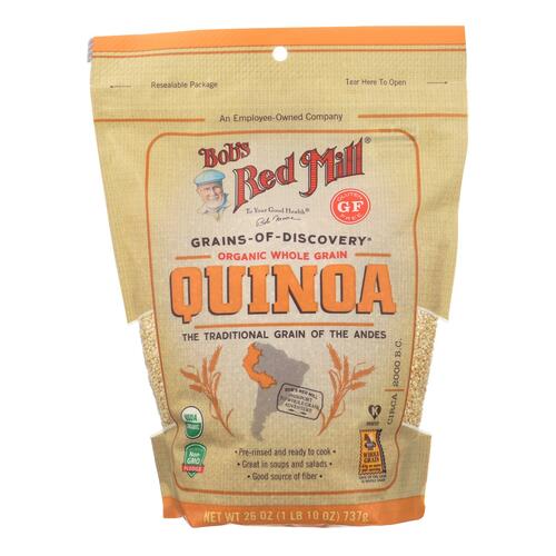  Bob's Red Mill Regular Organic White Quinoa Whole, 26 Oz  - 039978063236