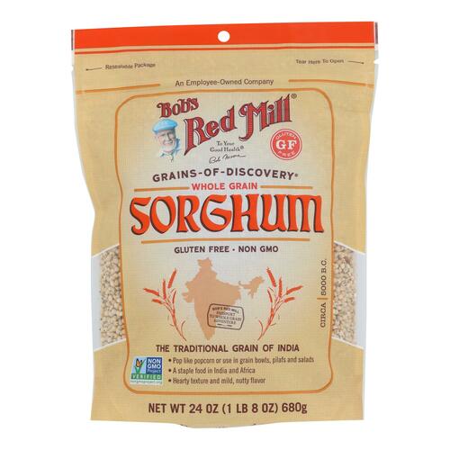 BOB’S RED MILL: Gluten Free Whole Grain Sorghum, 24 oz - 0039978116437