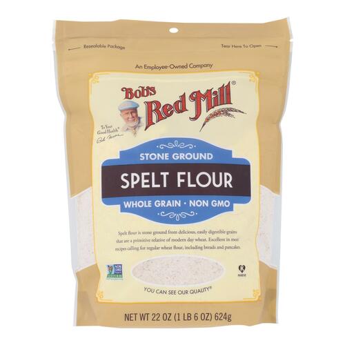 BOB’S RED MILL: Stone Ground Spelt Flour, 22 oz - 0039978116505