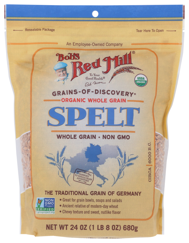 BOB’S RED MILL: Organic Whole Grain Spelt, 24 oz - 0039978118936