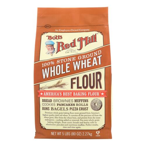 BOB’S RED MILL: Stone Ground Whole Wheat Flour, 5 lb - 0039978533005