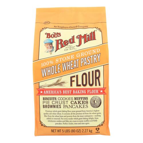 BOB’S RED MILL: Stone Ground Whole Wheat Pastry Flour, 5 lb - 0039978533029