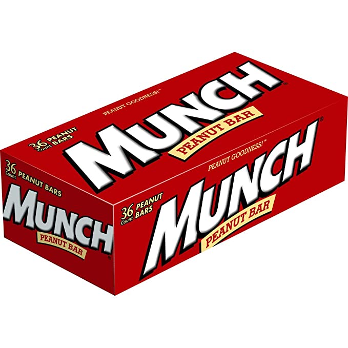  MUNCH Peanut Bar Singles Size 1.42-Ounce Bar 36-Count Box  - 767563149484