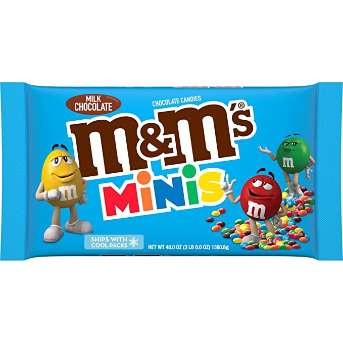  M&M'S Milk Chocolate MINIS Candy 3-lb. Bulk Candy Bag  - 040000547082