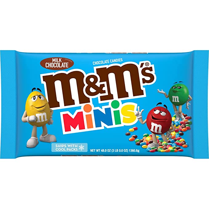 M&M'S Milk Chocolate MINIS Candy 3-lb. Bulk Candy Bag - 040000547082