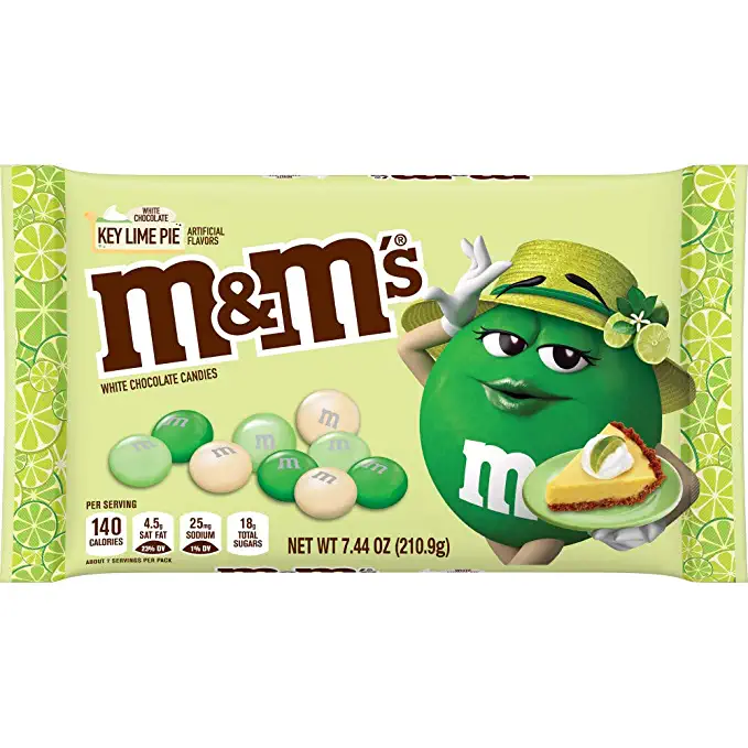  M&M'S White Chocolate Key Lime Pie Easter Candy, 7.44 oz Bag  - 040000566809