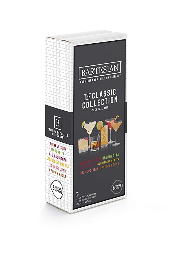  Bartesian The Classic Collection Cocktail Mixer Capsules, Variety Pack of 6 Cocktail Capsules, for Bartesian Premium Cocktail Maker (55350)  - 040094553501