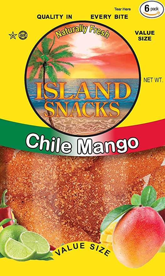  Island Snacks – Dried Chile Mango Fruit Slices – Value Size, 4 Ounces (Pack of 6) – Quality In Every Bite  - 040129100861