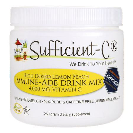 Sufficient-C High Dosed Immune-Ade Drink Mix - Lemon Peach 250 g Pwdr. - 040232053870