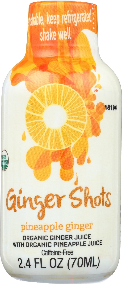 TULUA: Ginger Shots Pineapple Ginger, 2 oz - 0040232165634