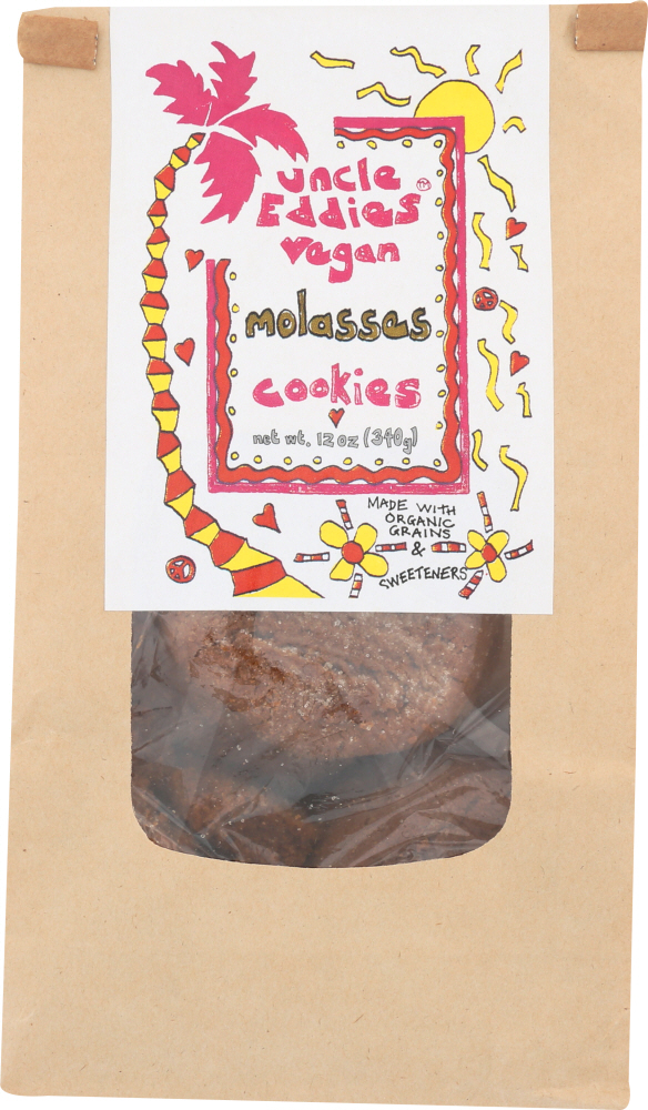 UNCLE EDDIES VEGAN: Molasses Cookies, 12 oz - 0040559033104