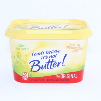 I can't believe it's not butter!, 45% vegetable oil spread, original - 0040600345002