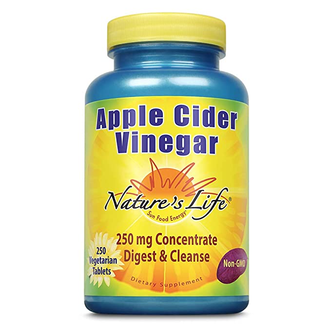  Natures Life Apple Cider Vinegar 250mg | with 87 mg Acetic Acid (250 VegCaps)  - 040647001169