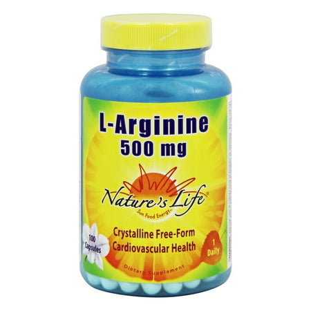 Nature's Life - L-Arginine 500 mg. - 100 Capsules - 040647003682