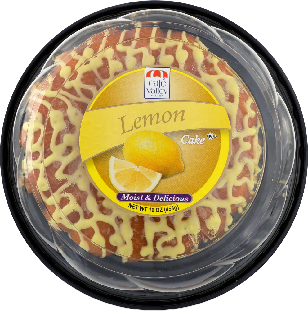 CAFE VALLEY: Lemon Cake, 16 oz - 0040697630050