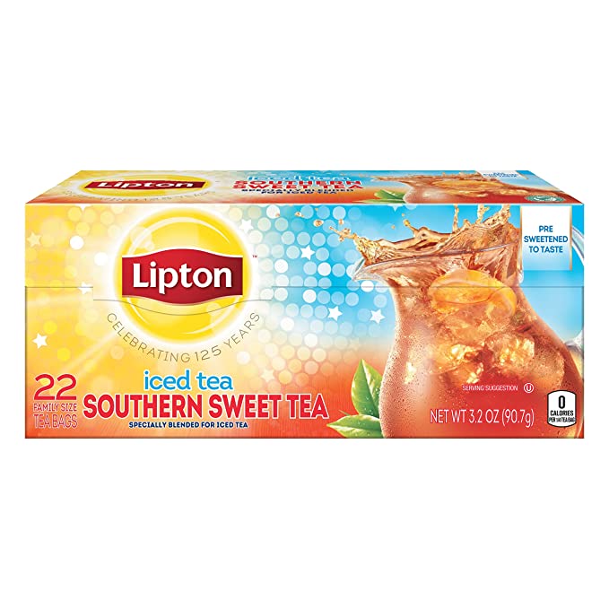 Lipton, Family Size Iced Tea Bags, Southern Sweet Tea - 041000492624