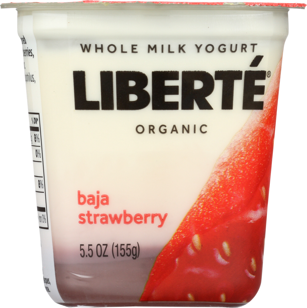 LIBERTE: Baja Strawberry Organic Yogurt, 5.50 oz - 0041148473721