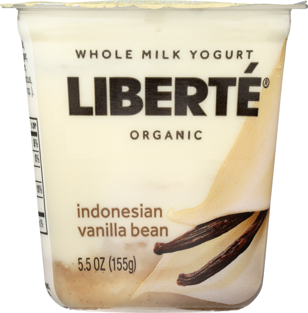 Liberte Organic Madagascar Vanilla Bean Whole Milk Yogurt - 00041148491480