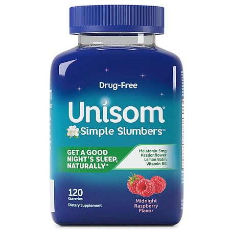 Unisom Simple Slumbers Sleep Aid Midnight Raspberry Gummies120 Ct - 041167006429