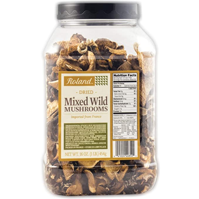 Roland Foods Dried Mixed Wild Mushrooms Specialty Imported Food 1Pound , 16 Ounce - 041224448544
