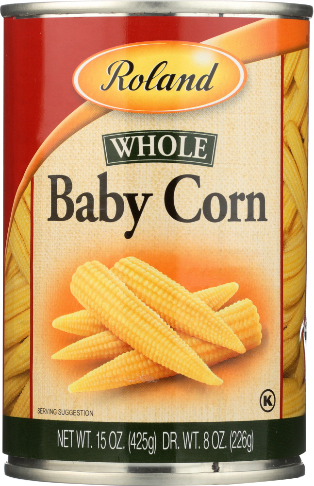 ROLAND: Whole Baby Corn, 15 oz - 0041224451001