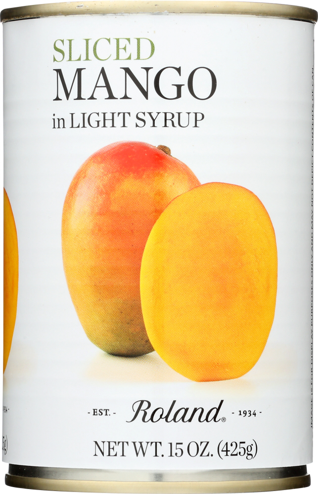 ROLAND: Mango Slices in Light Syrup, 15 oz - 0041224612006