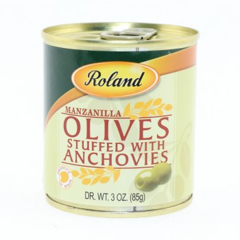 Manzanilla Olives Stuffed With Anchovies - 0041224714021