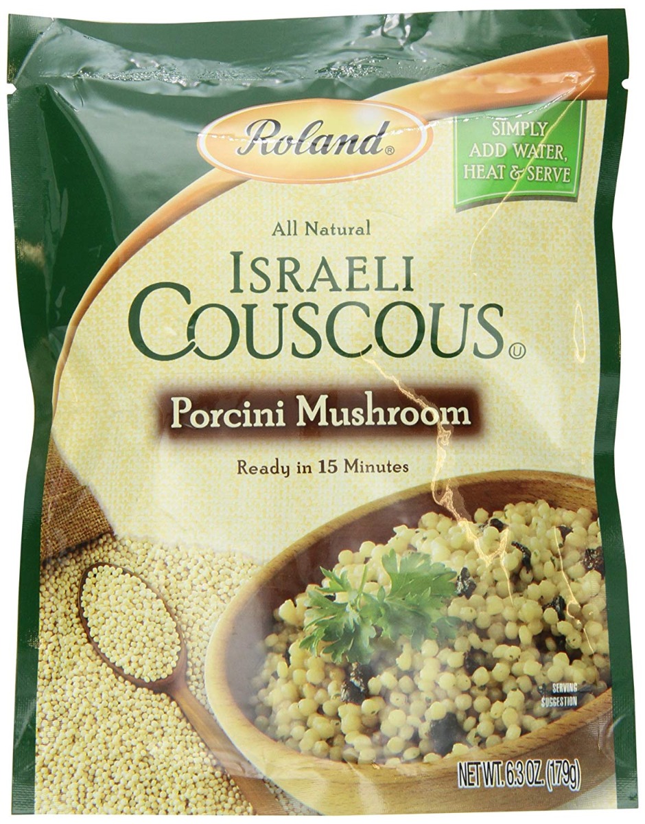 ROLAND: Porcini Mushrooms Israeli Seasoned Couscous, 6.3 oz - 0041224720060