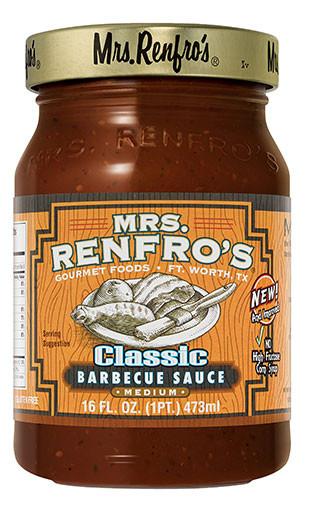 MRS RENFRO: Classic Barbecue Sauce, 16 oz - 0041235000717