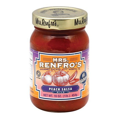 MRS. RENFRO’S: Mild Peach Salsa, 16 oz - 0041235000748
