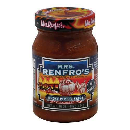 MRS. RENFRO’S GOURMET: Ghost Pepper Salsa Scary Hot, 16 oz - 0041235000830