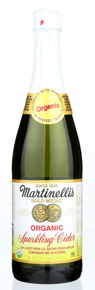MARTINELLI: Organic Sparkling Cider Juice, 25.4 fo - 0041244002535
