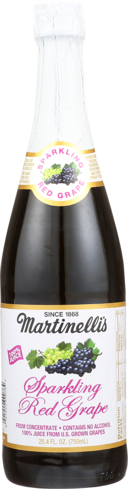 MARTINELLI: Sparkling Red Grape Juice, 25.4 fo - 0041244990764