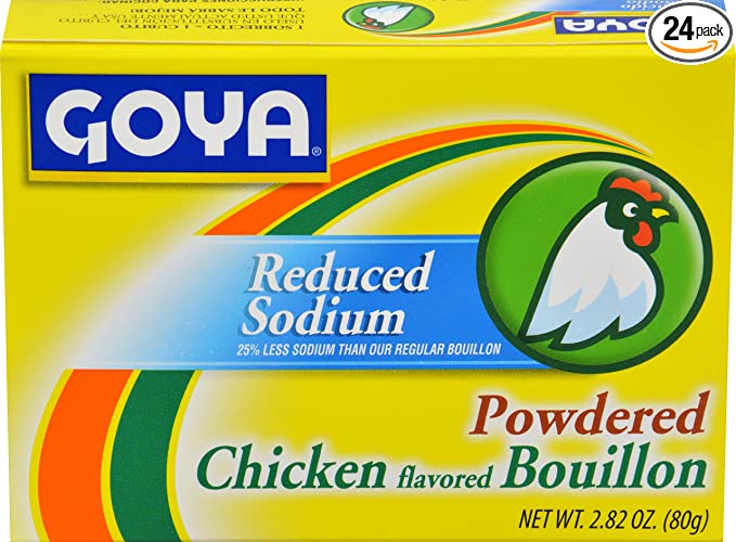  Goya Foods Chicken Bouillon Reduced Sodium, 2.82 Ounce (Pack of 24)  - 041331032377