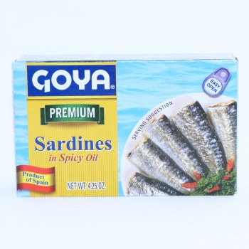 Goya, premium sardines in spicy oil - 0041331036115
